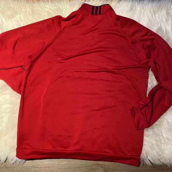 Mens size large adidas climalite sweater with half zipper - Picture 2 of 2